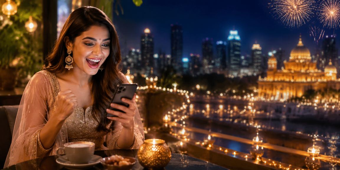Festive Diwali live casino play with players enjoying the game